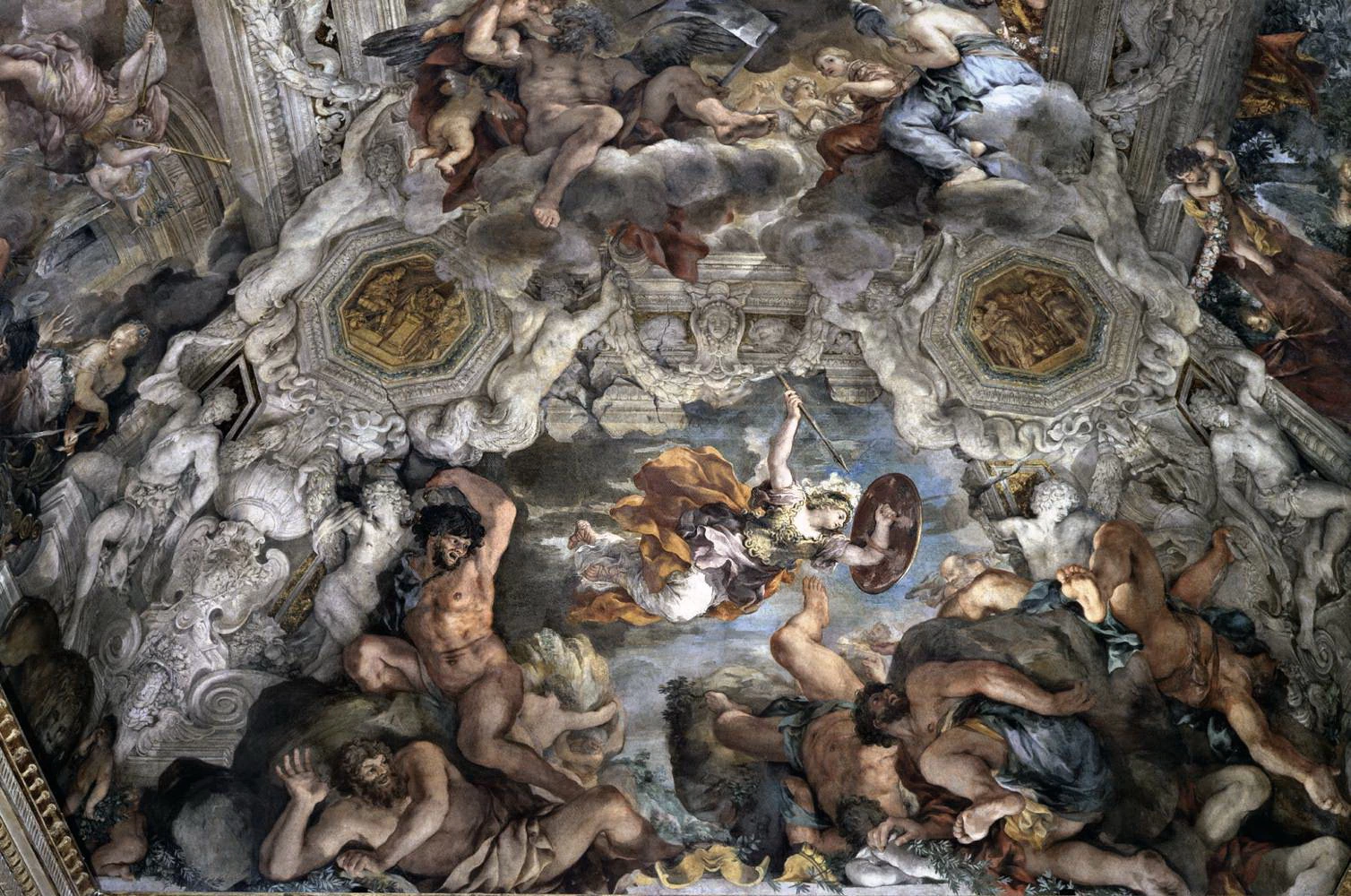 Affresco sul soffito del salone di Palazzo Barberini - dettaglio3, Rome